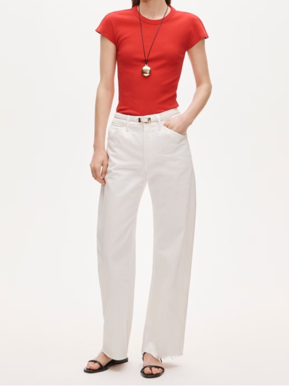 J crew white denim Zoe barrel jean
